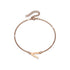 Bold Alphabet Letter Initial Charm Bracelet in Rose Gold Tone